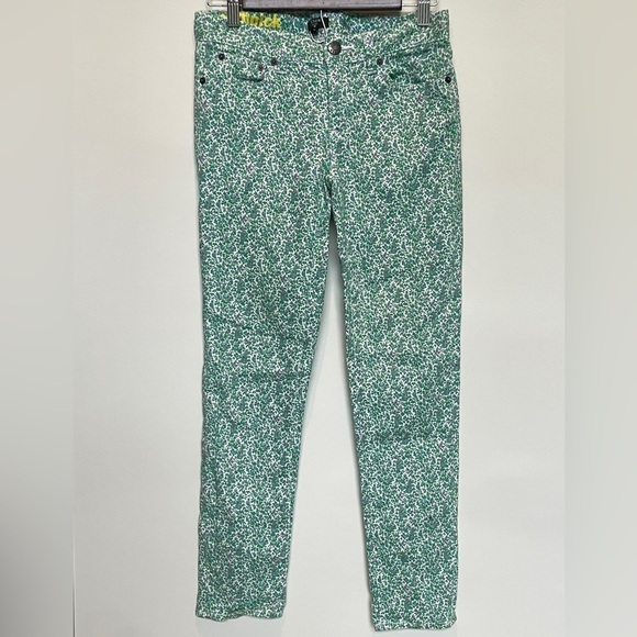 J. Crew Green Floral Print Matchstick jeans - Picture 1 of 9